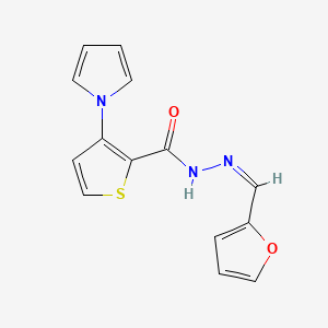 N-[(Z)-furan-2-ylmethylideneamino]-3-pyrrol-1-ylthiophene-2-carboxamide