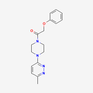 molecular formula C17H20N4O2 B2816197 1-(4-(6-Methylpyridazin-3-yl)piperazin-1-yl)-2-phenoxyethanone CAS No. 1203256-07-8