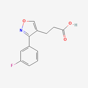 molecular formula C12H10FNO3 B2816200 3-[3-(3-Fluorophenyl)-4-isoxazolyl]propanoic acid CAS No. 1706456-13-4