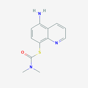 molecular formula C12H13N3OS B2816202 S-(5-Aminoquinolin-8-yl) N,N-dimethylcarbamothioate CAS No. 2248327-70-8