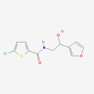 molecular formula C11H10ClNO3S B2816204 5-氯-N-(2-(呋喃-3-基)-2-羟乙基)噻吩-2-甲酸酰胺 CAS No. 1396682-93-1