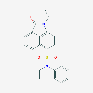 molecular formula C21H20N2O3S B281622 N,1-diethyl-2-oxo-N-phenyl-1,2-dihydrobenzo[cd]indole-6-sulfonamide 