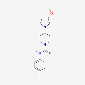 molecular formula C18H27N3O2 B2816220 4-(3-甲氧基吡咯烷-1-基)-N-(对甲苯基)哌啶-1-甲酰胺 CAS No. 2320382-33-8