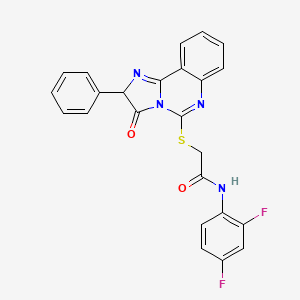 B2816227 N-(2,4-difluorophenyl)-2-((3-oxo-2-phenyl-2,3-dihydroimidazo[1,2-c]quinazolin-5-yl)thio)acetamide CAS No. 1053083-93-4