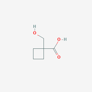 molecular formula C6H10O3 B2816234 1-(Hydroxymethyl)cyclobutanecarboxylic acid CAS No. 114671-90-8