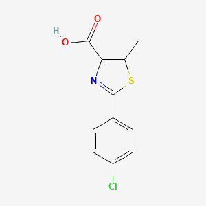 molecular formula C11H8ClNO2S B2816256 2-(4-氯苯基)-5-甲基-1,3-噻唑-4-羧酸 CAS No. 205692-24-6