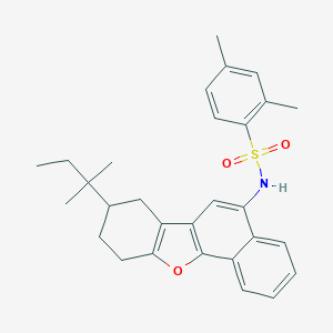 2,4-dimethyl-N-(8-tert-pentyl-7,8,9,10-tetrahydronaphtho[1,2-b][1]benzofuran-5-yl)benzenesulfonamide