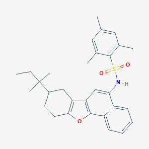 molecular formula C30H35NO3S B281627 2,4,6-trimethyl-N-(8-tert-pentyl-7,8,9,10-tetrahydronaphtho[1,2-b][1]benzofuran-5-yl)benzenesulfonamide 