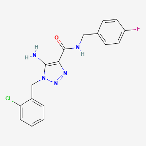 5-amino-1-(2-chlorobenzyl)-N-(4-fluorobenzyl)-1H-1,2,3-triazole-4-carboxamide