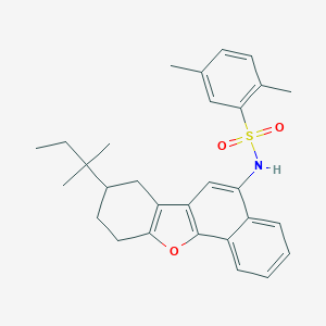 molecular formula C29H33NO3S B281628 2,5-dimethyl-N-(8-tert-pentyl-7,8,9,10-tetrahydronaphtho[1,2-b][1]benzofuran-5-yl)benzenesulfonamide 