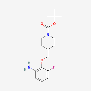 molecular formula C17H25FN2O3 B2816282 tert-Butyl 4-[(2-amino-6-fluorophenoxy)methyl]piperidine-1-carboxylate CAS No. 1286264-77-4
