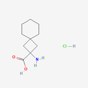 molecular formula C10H18ClNO2 B2816288 2-Aminospiro[3.5]nonane-2-carboxylic acid;hydrochloride CAS No. 2378501-76-7