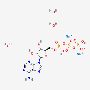 molecular formula C10H20N5Na2O16P3 B2816289 Adenosine 5'-triphosphate disodium salt trihydrate CAS No. 51963-61-2