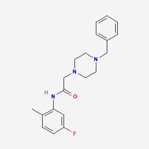 molecular formula C20H24FN3O B2816295 2-(4-苄基哌嗪)-N-(5-氟-2-甲基苯基)乙酰胺 CAS No. 303091-33-0