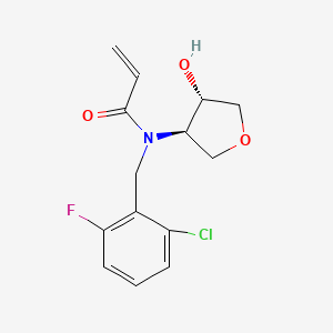 N-[(2-Chloro-6-fluorophenyl)methyl]-N-[(3R,4S)-4-hydroxyoxolan-3-yl]prop-2-enamide