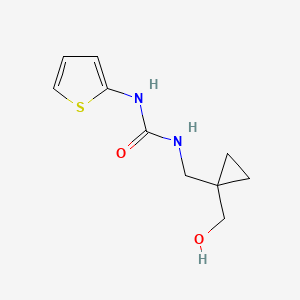 molecular formula C10H14N2O2S B2816301 1-((1-(Hydroxymethyl)cyclopropyl)methyl)-3-(thiophen-2-yl)urea CAS No. 1251549-27-5