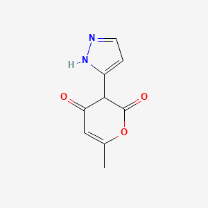 6-methyl-3-(1H-pyrazol-3-yl)-2H-pyran-2,4(3H)-dione