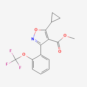 Methyl 5-cyclopropyl-3-(2-(trifluoromethoxy)phenyl)isoxazole-4-carboxylate