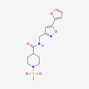 N-((5-(furan-2-yl)isoxazol-3-yl)methyl)-1-(methylsulfonyl)piperidine-4-carboxamide