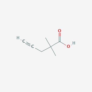 molecular formula C7H10O2 B2816319 2,2-Dimethylpent-4-ynoic acid CAS No. 86101-48-6