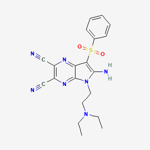 6-Amino-5-(2-diethylaminoethyl)-7-phenylsulfonyl-5H-pyrrolo[2,3-dicarbonitrile