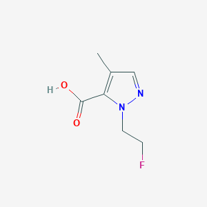 molecular formula C7H9FN2O2 B2816329 1-(2-Fluoroethyl)-4-methyl-1H-pyrazole-5-carboxylic acid CAS No. 1429417-50-4