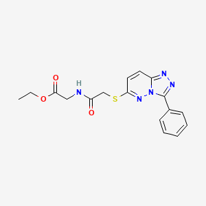 Ethyl 2-(2-((3-phenyl-[1,2,4]triazolo[4,3-b]pyridazin-6-yl)thio)acetamido)acetate