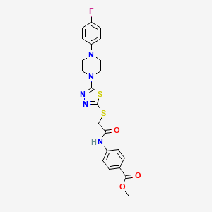 Methyl 4-(2-((5-(4-(4-fluorophenyl)piperazin-1-yl)-1,3,4-thiadiazol-2-yl)thio)acetamido)benzoate