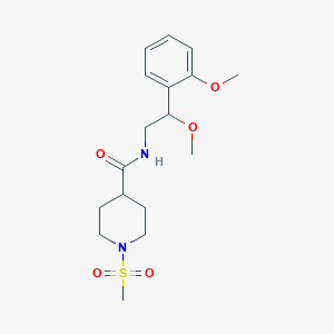 N-(2-methoxy-2-(2-methoxyphenyl)ethyl)-1-(methylsulfonyl)piperidine-4-carboxamide