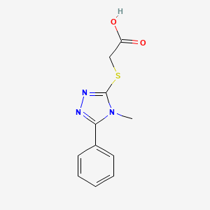 2-(4-Methyl-5-phenyl-1,2,4-triazol-3-ylthio)acetic acid
