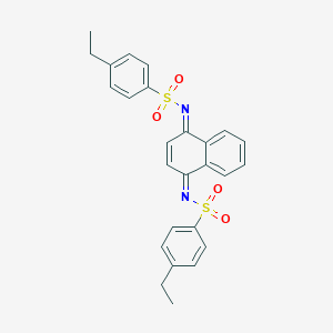 molecular formula C26H24N2O4S2 B281635 4-ethyl-N-(4-{[(4-ethylphenyl)sulfonyl]imino}-1(4H)-naphthalenylidene)benzenesulfonamide 