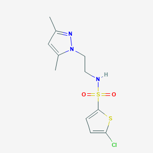 5-chloro-N-(2-(3,5-dimethyl-1H-pyrazol-1-yl)ethyl)thiophene-2-sulfonamide