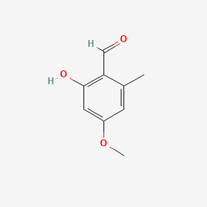 molecular formula C9H10O3 B2816357 2-羟基-4-甲氧基-6-甲基苯甲醛 CAS No. 34883-08-4