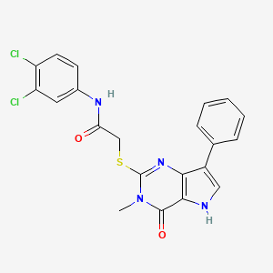 N-(3,4-dichlorophenyl)-2-((3-methyl-4-oxo-7-phenyl-4,5-dihydro-3H-pyrrolo[3,2-d]pyrimidin-2-yl)thio)acetamide