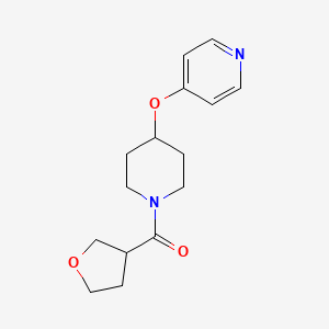 molecular formula C15H20N2O3 B2816378 (4-(Pyridin-4-yloxy)piperidin-1-yl)(tetrahydrofuran-3-yl)methanone CAS No. 2034329-44-5