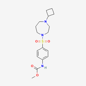Methyl (4-((4-cyclobutyl-1,4-diazepan-1-yl)sulfonyl)phenyl)carbamate
