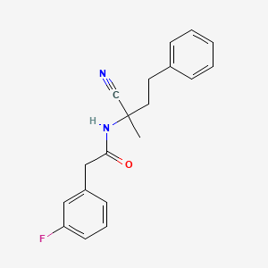 N-(2-Cyano-4-phenylbutan-2-yl)-2-(3-fluorophenyl)acetamide