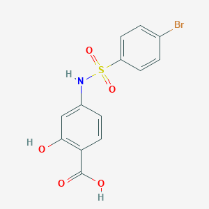 molecular formula C13H10BrNO5S B281639 4-{[(4-Bromophenyl)sulfonyl]amino}-2-hydroxybenzoic acid 