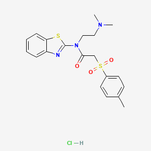 N-(benzo[d]thiazol-2-yl)-N-(2-(dimethylamino)ethyl)-2-tosylacetamide hydrochloride