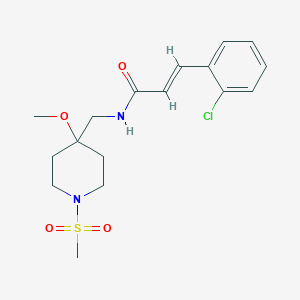 (2E)-3-(2-chlorophenyl)-N-[(1-methanesulfonyl-4-methoxypiperidin-4-yl)methyl]prop-2-enamide