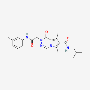 molecular formula C22H27N5O3 B2816407 N-(3-fluoro-4-methylphenyl)-1-[3-(phenylthio)pyrazin-2-yl]piperidine-4-carboxamide CAS No. 1217073-63-6