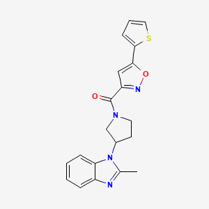 (3-(2-methyl-1H-benzo[d]imidazol-1-yl)pyrrolidin-1-yl)(5-(thiophen-2-yl)isoxazol-3-yl)methanone