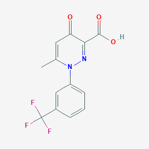 6-Methyl-4-oxo-1-[3-(trifluoromethyl)phenyl]-1,4-dihydropyridazine-3-carboxylic acid