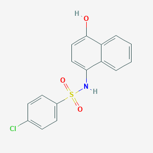 molecular formula C16H12ClNO3S B281643 4-chloro-N-(4-hydroxy-1-naphthyl)benzenesulfonamide 