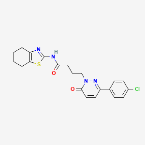 4-(3-(4-chlorophenyl)-6-oxopyridazin-1(6H)-yl)-N-(4,5,6,7-tetrahydrobenzo[d]thiazol-2-yl)butanamide