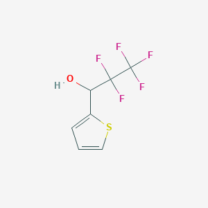 molecular formula C7H5F5OS B2816444 2,2,3,3,3-Pentafluoro-1-(2-thienyl)propane-1-ol CAS No. 168130-88-9