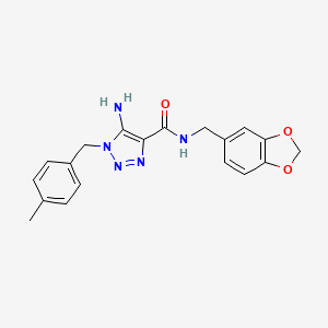 5-amino-N-(1,3-benzodioxol-5-ylmethyl)-1-(4-methylbenzyl)-1H-1,2,3-triazole-4-carboxamide