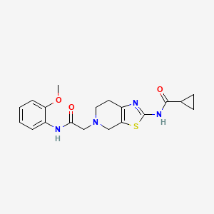 N-(5-(2-((2-methoxyphenyl)amino)-2-oxoethyl)-4,5,6,7-tetrahydrothiazolo[5,4-c]pyridin-2-yl)cyclopropanecarboxamide