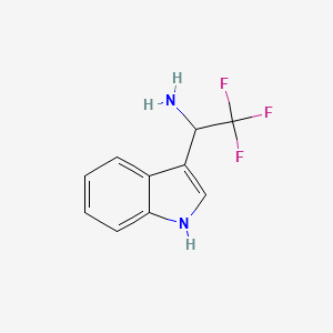 molecular formula C10H9F3N2 B2816454 2,2,2-三氟-1-(1H-吲哚-3-基)乙基胺 CAS No. 126954-11-8