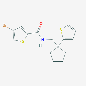4-bromo-N-((1-(thiophen-2-yl)cyclopentyl)methyl)thiophene-2-carboxamide